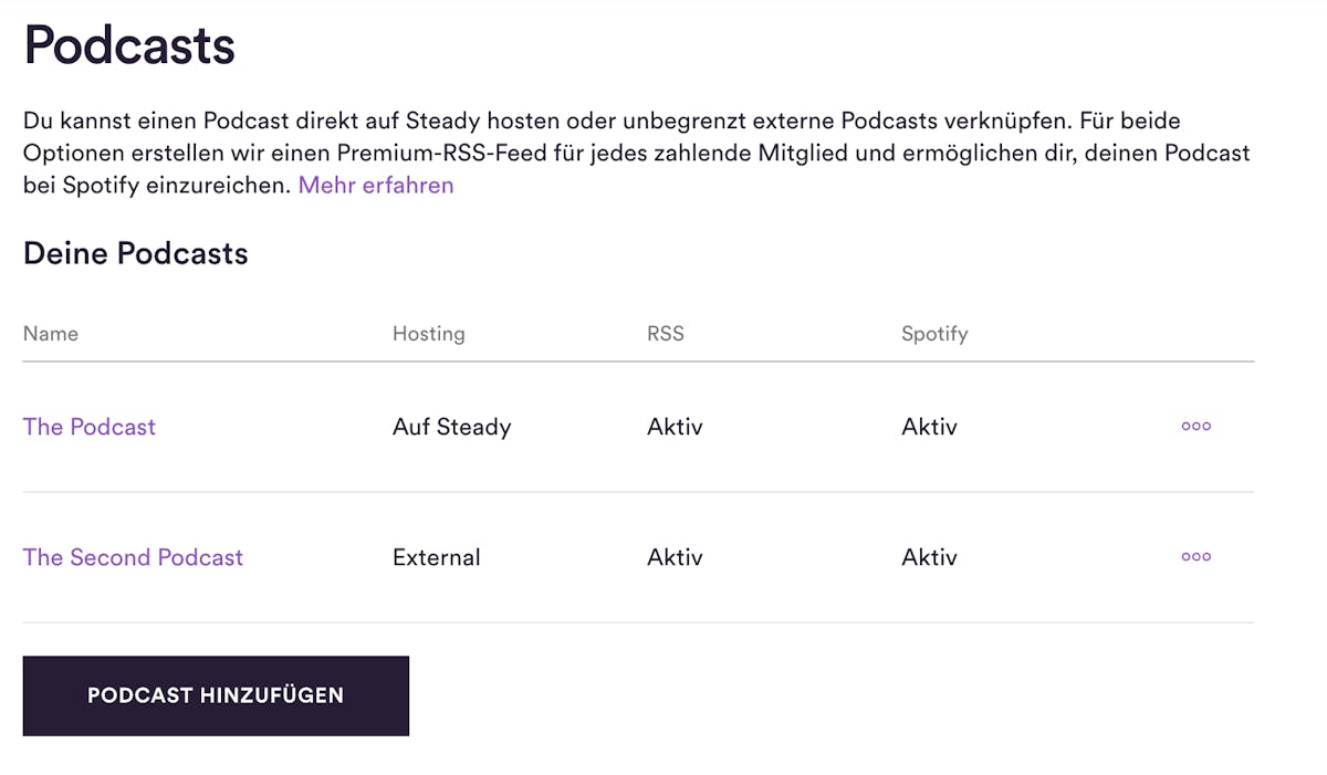 Neues Design der Nutzeroberfläche bei Steady